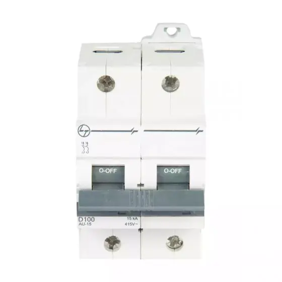 au15s21003d_au-15_mcb-15ka-d100-2p_front.jpg AU HR MCB 80A DP 240V AC 15kA D Curve L T AU15S20803D au15s21003d au 15 mcb 15ka d100 2p front