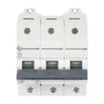 AU HR MCB 80A TP 415V AC 15kA D Curve L T AU15S30803D au15s31003c au 15 mcb 15ka c100 3p front 1