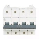 AU HR MCB 100A FP 415V AC 15kA D Curve L T AU15S41003D au15s41253c au 15 mcb 15ka c125 4p front 1