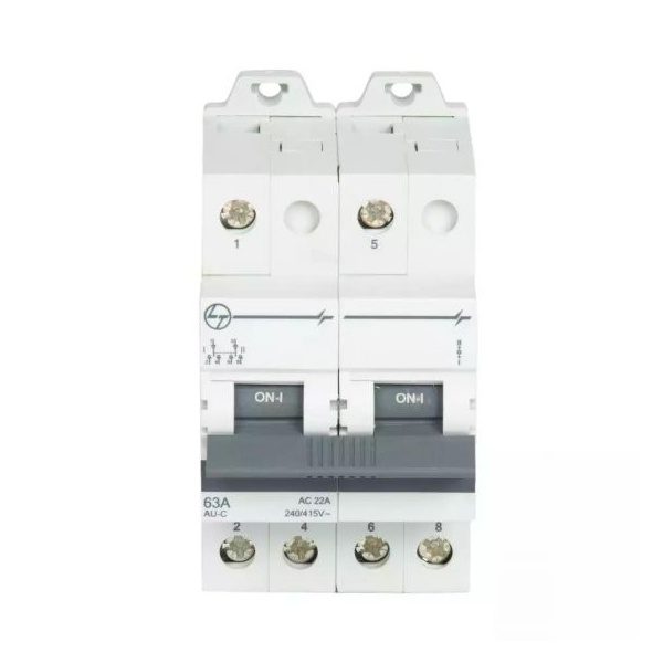 Modular Changeover 63A DP 240V AC L T AUC00206300 auc00206300 au c changeover switch2 pole63a front