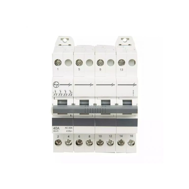 Modular Changeover 40A FP 415V AC L T AUC00404000 auc00404000 au c changeover switch4 pole40a front