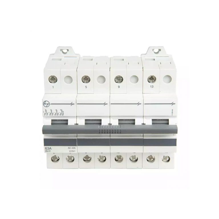 Modular Changeover 63A FP 415V AC L T AUC00406300 auc00406300 au c changeover switch4 pole63a front