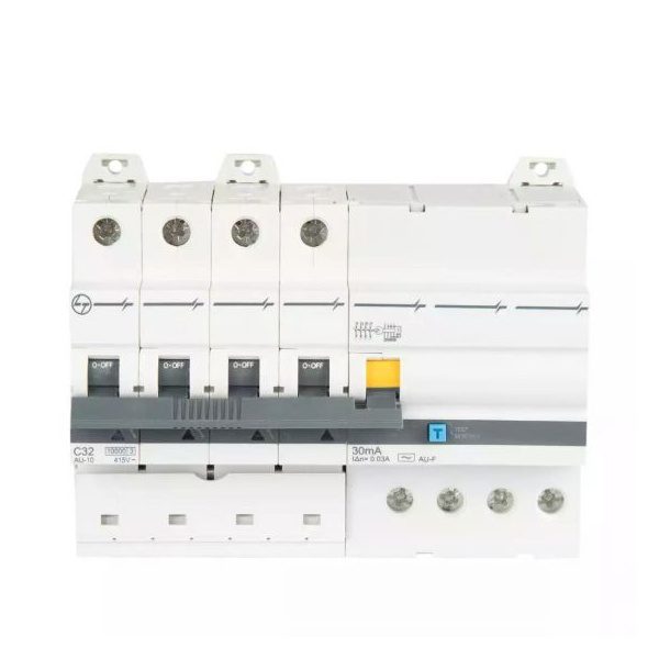AU RCBO 63A FP 415V Adi 10kA 300mA C Curve L T AUF3D406330 auf3c403203 au f rcbo 32a 30ma ac 4p front