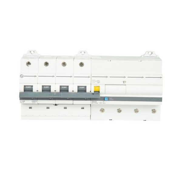 AU RCBO 80A FP 415V AC 10kA 30mA C Curve L T AUF3C408003 auf3d410003 4p c 100a 30ma type adi rcbo front