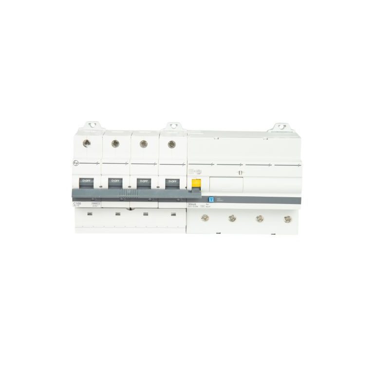 AU RCBO 80A FP 415V AC 10kA 30mA C Curve L T AUF3C408003 auf3d410003 4p c 100a 30ma type adi rcbo front
