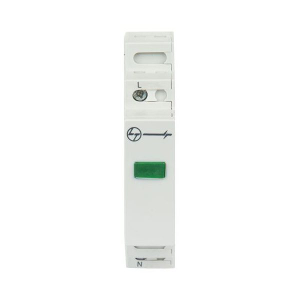 AU Indicating Lights 240V AC Green L T AUIL01GRE00 auil01gre00 1 mod led indicator green front