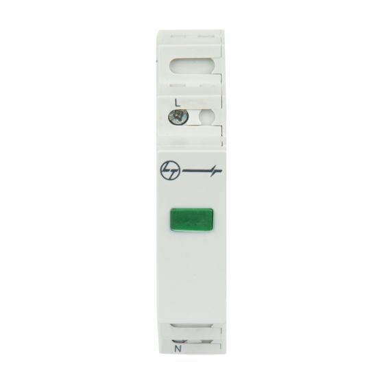 auil01gre00_1_mod_led_indicator_green_front.jpg AU Indicating Lights 240V AC Green L T AUIL01GRE00 auil01gre00 1 mod led indicator green front