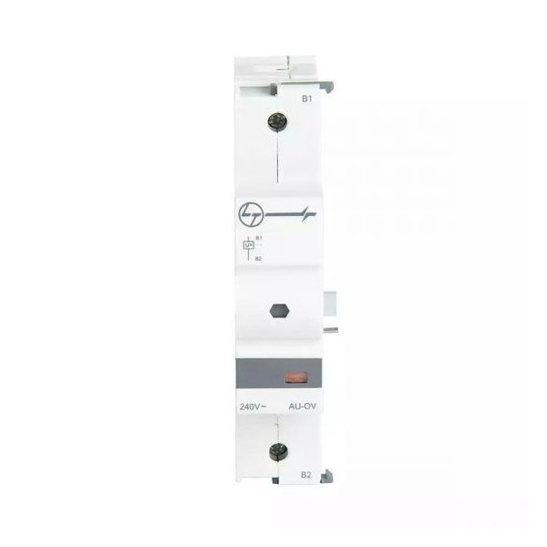 AU MCB RCD Accessory 240V AC Overvoltage Release L T AUOVAC240 auovac240 au ov ov 240v ac front