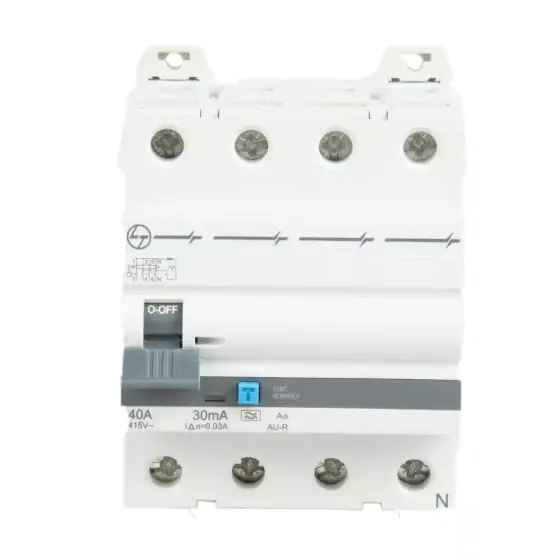 AU RCCB 25A FP 415V Adi 300mA L T AURAD402530 aurad404003 au r rccb 40 a 30ma adi 4p front