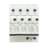 AU SPD Iimp 12.5kA Imax 50kA 3P N 400V AC Type 1 2 L T AUSP123PN50 ausp123pn50 spd ac type 1 2 3p n 4 mod.12.5ka 50ka front