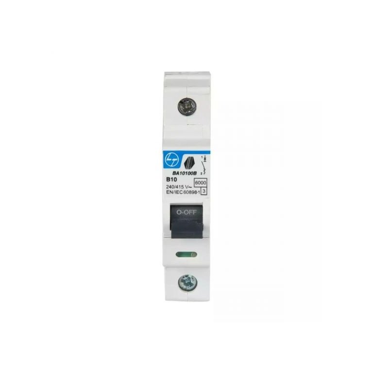 Tripper MCB 6A SP 240V AC 6kA B Curve L T BA10060B ba10100b sp 10ab curve mcb front