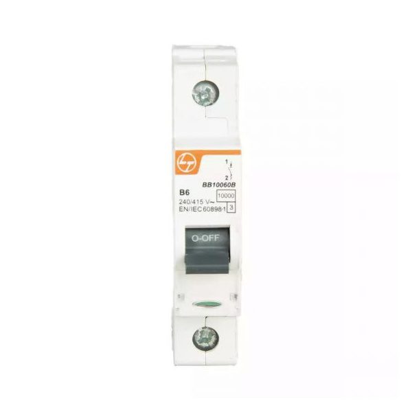 EXORA MCB 20A SP 240V AC 10kA B Curve L T BB10200B bb10060b mcb sp 6a b curve 10ka front