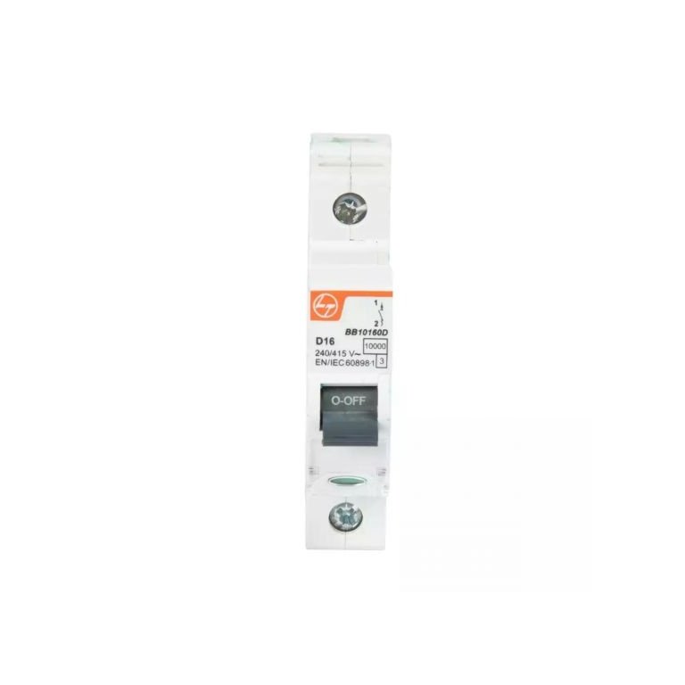 EXORA MCB 6A SP 240V AC 10kA D Curve L T BB10060D bb10160d mcb sp 16a d curve 10ka front