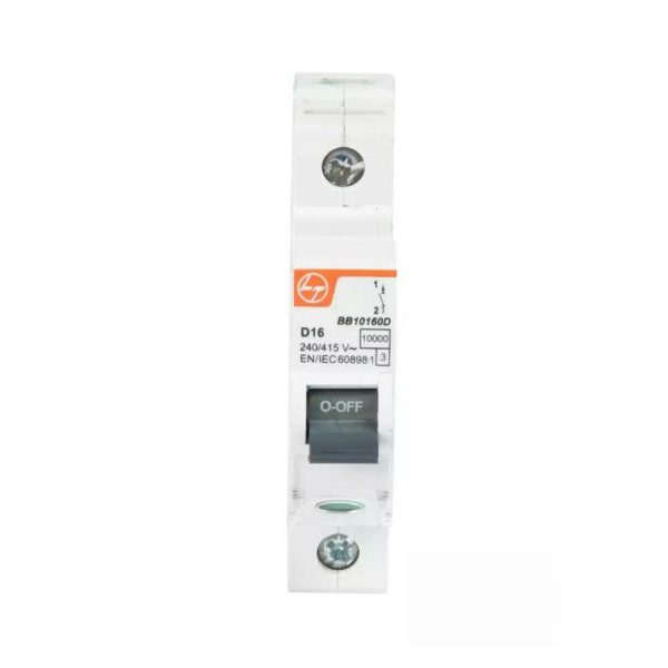 EXORA MCB 20A SP 240V AC 10kA D Curve L T BB10200D bb10160d mcb sp 16a d curve 10ka front 1