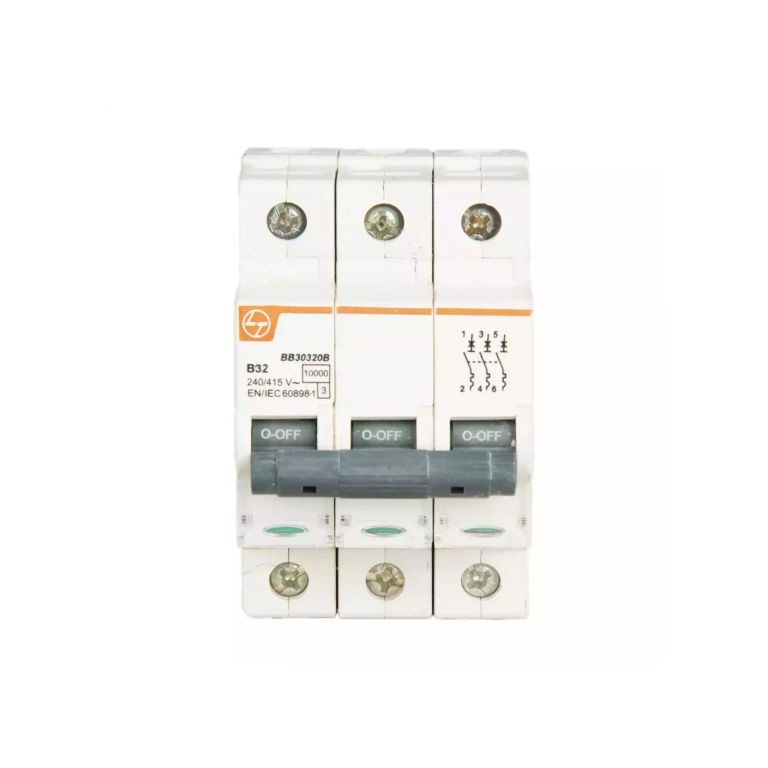 EXORA MCB 63A TP 415V AC 10kA B Curve L T BB30630B bb30320b mcb tp 32a b curve 10ka front