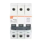 EXORA MCB 10A TP 415V AC 10kA C Curve L T BB30100C bb30320c mcb tp 32a c curve 10ka front