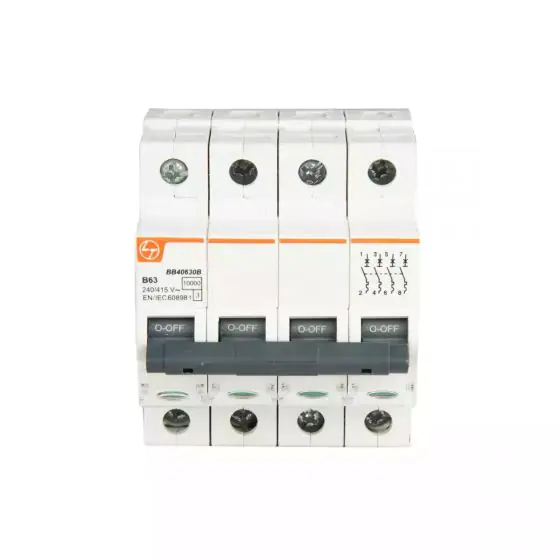bb40630b_mcb_fp_63a_b-curve_10ka_front.jpg EXORA MCB 6A FP 415V AC 10kA B Curve L T BB40060B bb40630b mcb fp 63a b curve 10ka front