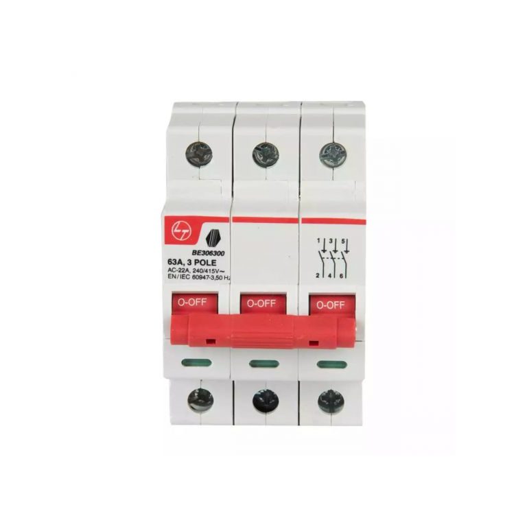 Tripper Isolator 100A TP 415V AC L T BE310000 be306300 3p 63a isolator front 7
