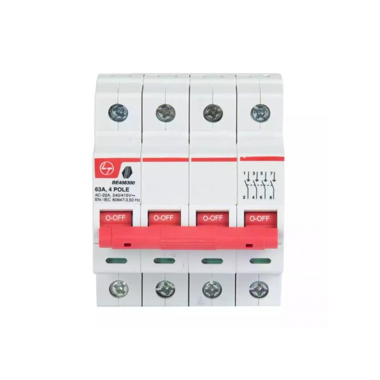 Tripper Isolator 40A FP 415V AC L T BE404000 be406300 4p 63a isolator front 6