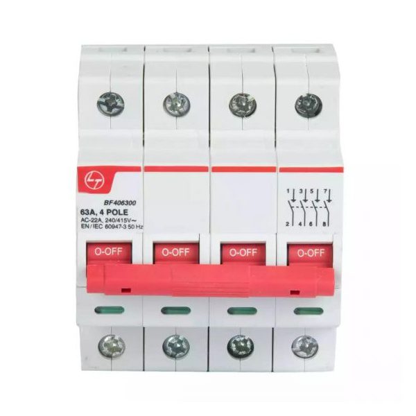 EXORA Isolator 40A FP 415V AC L T BF404000 bf406300 isolator 4p 63a switch disconnector front