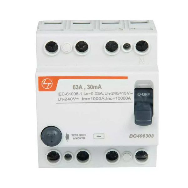 EXORA RCCB 25A FP 415V AC 30mA L T BG402503 bg406303 rccb 63a4p0.03a finished front
