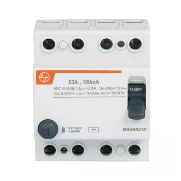 EXORA RCCB 100A FP 415V AC 100mA L T BG410010 bg406310 rccb 63a4p0.1a finished front