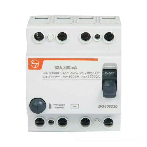 EXORA RCCB 63A FP 415V AC 300mA L T BG406330 bg406330 rccb 63a4p0.3a finished front