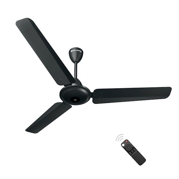 Atomberg Ameza 1200 mm BLDC Ceiling Fan with Remote Control Gloss Black black 1 1 1