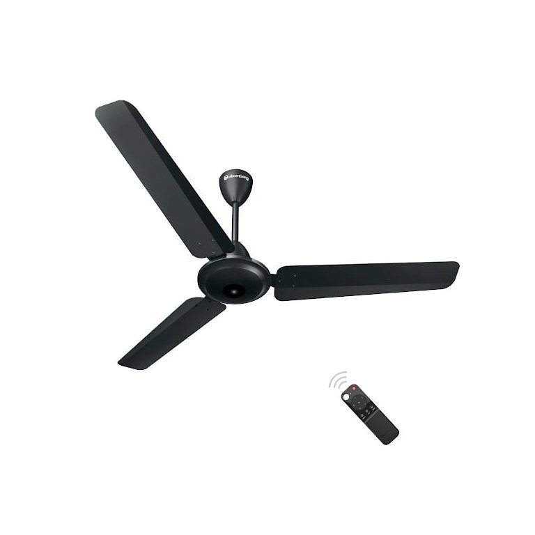 Atomberg Ameza 1200 mm BLDC Ceiling Fan with Remote Control Gloss Black black 1 1 1