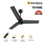 Atomberg Renesa 900 mm BLDC Ceiling Fan with Remote Control LED Indicators Midnight Black black2 1