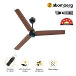 Atomberg Renesa 1200 mm BLDC Ceiling Fan with Remote Control LED Indicators Matt Brown Black brownblack2 1 1