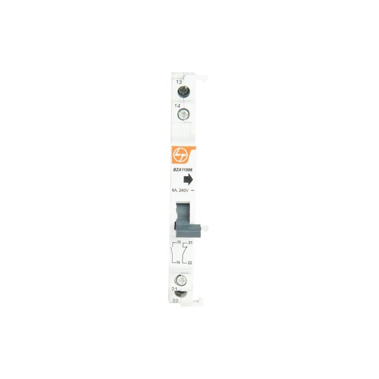 Exora MCB Accessory 240V AC Auxiliary Contact 1NO 1NC L T BZA11006 bza11006 auxiliary contact 1no 1nc 10ka mcb front