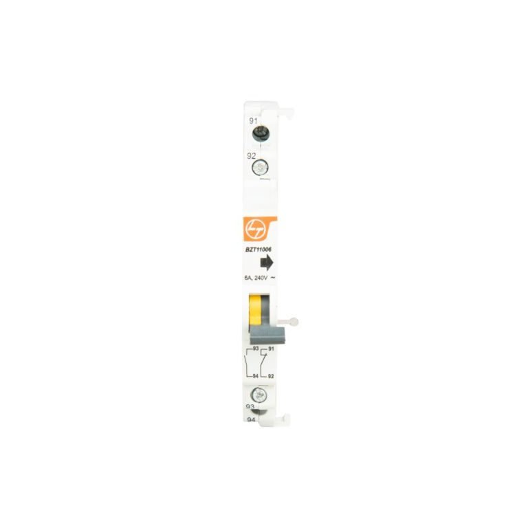 Exora MCB Accessory 240V AC Trip Alarm Contact 1NO 1NC L T BZT11006 bzt11006 trip alarm contact 1no 1nc 10ka mcb front