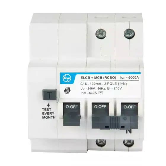 cb90003oobo_16a_2p_elcbmcb-100ma_front.jpg Tripper RCBO EL MCB 25A DP 240V AC 6kA 100mA C Curve L T CB90003OODO cb90003oobo 16a 2p elcbmcb 100ma front