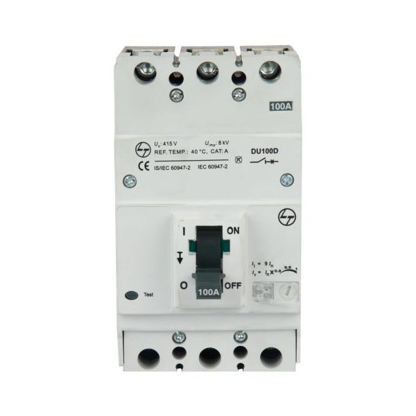 DU100D MCCB 25A 3P 415V AC 18KA Thermal Magnetic 50 60 Hz L T CM90517OODO cm90517ooko du100d 3p 100a mccb icu ics 18 ka front