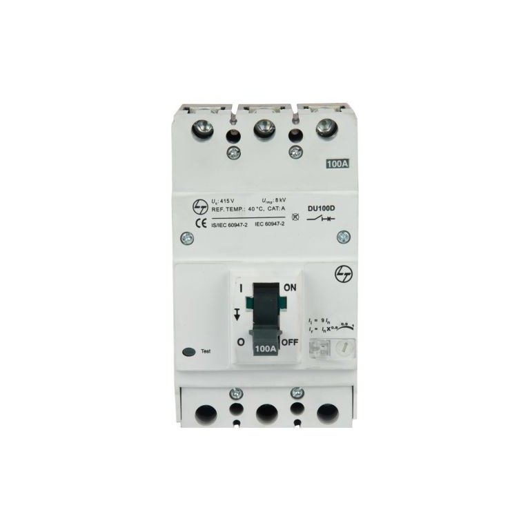 DU100D MCCB 25A 3P 415V AC 18KA Thermal Magnetic 50 60 Hz L T CM90517OODO cm90517ooko du100d 3p 100a mccb icu ics 18 ka front