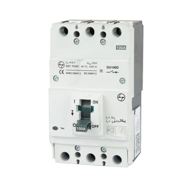 DU100D MCCB 63A 3P 415V AC 18KA Thermal Magnetic 50 60 Hz L T CM90517OOHO cm90517ooko du100d 3p 100a mccb icu ics 18 ka left