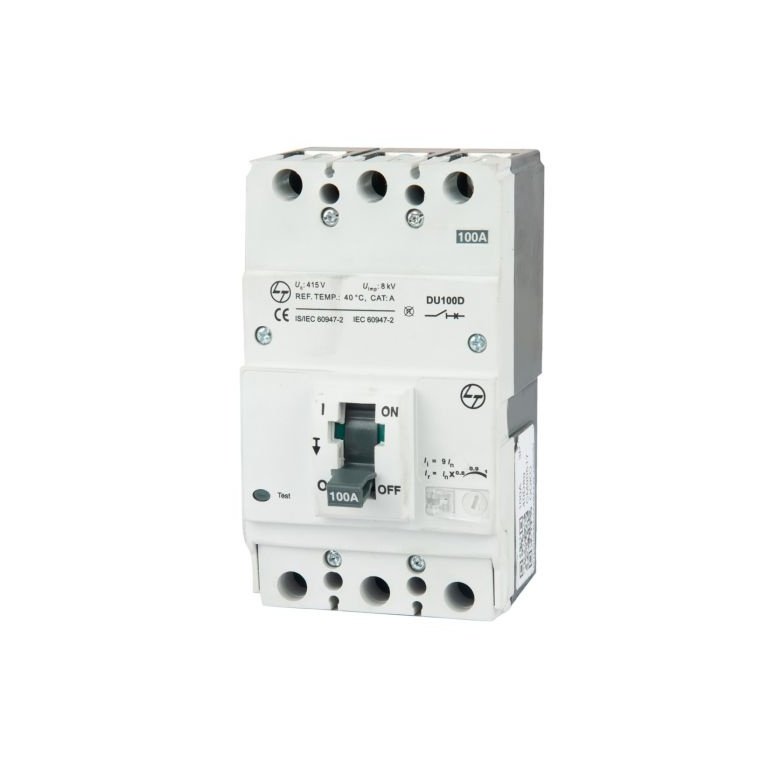 DU100D MCCB 63A 3P 415V AC 18KA Thermal Magnetic 50 60 Hz L T CM90517OOHO cm90517ooko du100d 3p 100a mccb icu ics 18 ka left