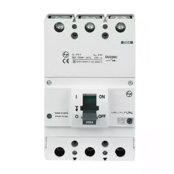 cm90631oopo_du250c_250a_mccb_3p_front.jpg DU250C MCCB 160A 3P 415V AC 25kA Thermal Magnetic 50 60 Hz L T CM90631OOMO cm90631oopo du250c 250a mccb 3p front
