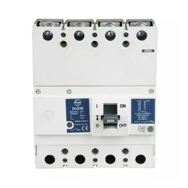 DU250 MCCB 160A 4P 415V AC 36kA Thermal Magnetic 50 60 Hz L T CM98065OOMO cm98065oopo mccb du250 250a 4p tm front