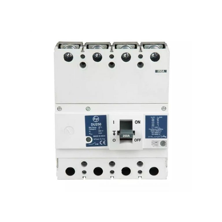 DU250 MCCB 160A 4P 415V AC 36kA Thermal Magnetic 50 60 Hz L T CM98065OOMO cm98065oopo mccb du250 250a 4p tm front
