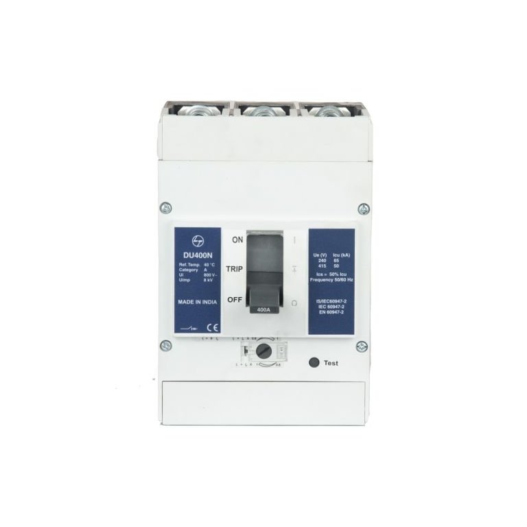 DU400N MCCB 400A 3P 415V AC 50kA Thermal Magnetic 50 60 Hz L T CM98402OORO cm98402ooro mccb du400n 400a 3p tm 9in front 1