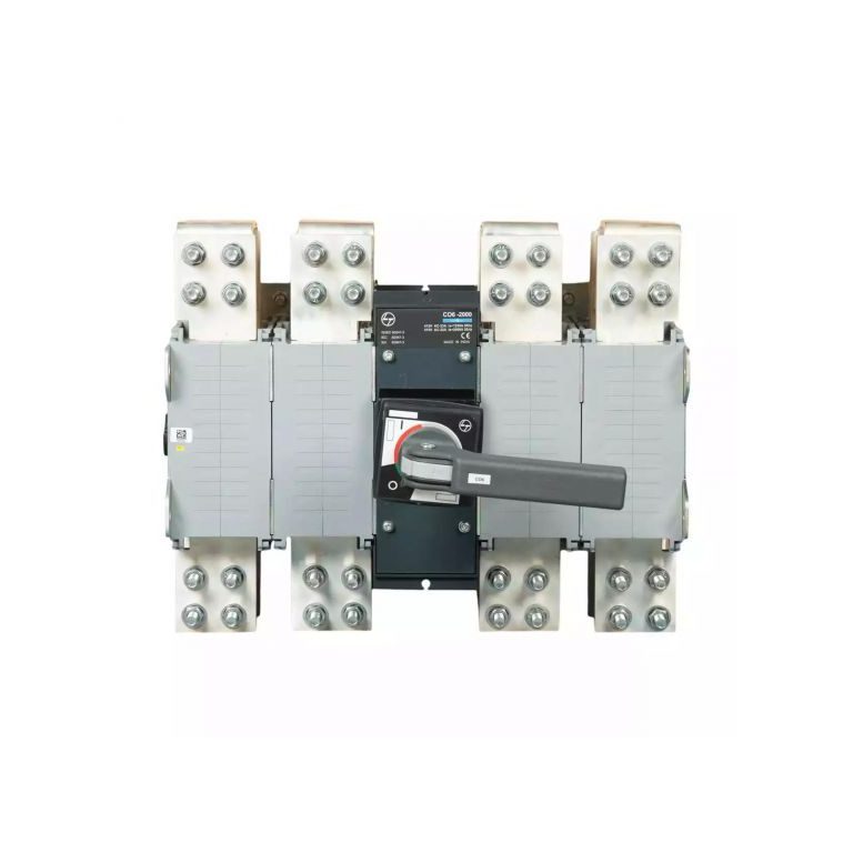 C-Line Manual Changeover Switch FR6 2000A 4P 415V AC Open Execution Extended Handle Center Operation L T CO62000OOOO co62000o