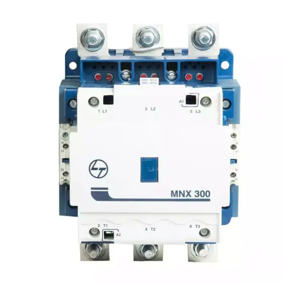 MNX Contactor 300A 3P 415V AC AC-3 110V AC Coil 50 60 Hz L T CS90280AOOO cs90280booo mnx 300 front
