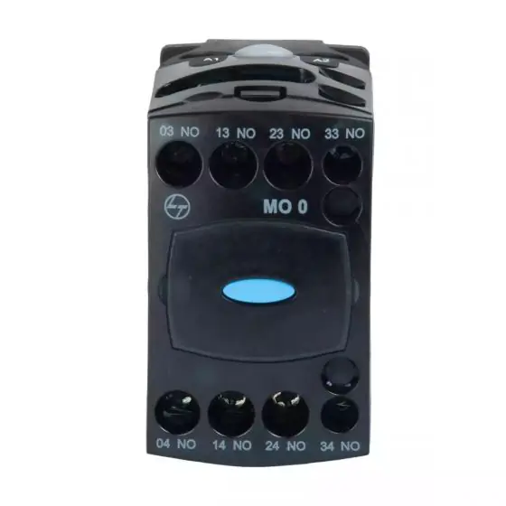 cs91623booo_mo0_40e_ac_front.jpg MO0 Control Contactor 4A 4P 415V AC 4NO AC-15 24V DC Coil L T CS900454OOO cs91623booo mo0 40e ac front