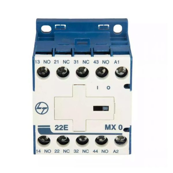 MX0 Mini Control contactor 4A 4P 415V AC 2NO 2NC AC-15 240V AC Coil 50 Hz L T CS94020BOOO cs94020booo mx0 22e ac front