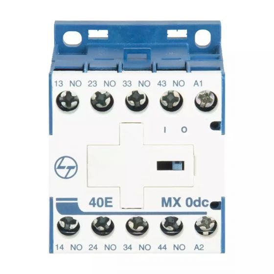 cs940271ooo_mx0_40e_dc_front.jpg MX0 Mini Control contactor 4A 4P 415V AC 4NO AC-15 110V DC Coil L T CS940271OOO cs940271ooo mx0 40e dc front