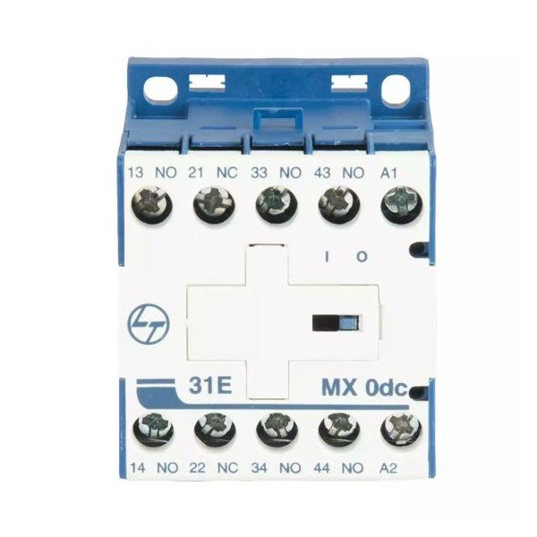MX0 Mini Control contactor 4A 4P 415V AC 3NO 1NC AC-15 220V DC Coil L T CS940282OOO cs940281ooo mx0 31e dc front