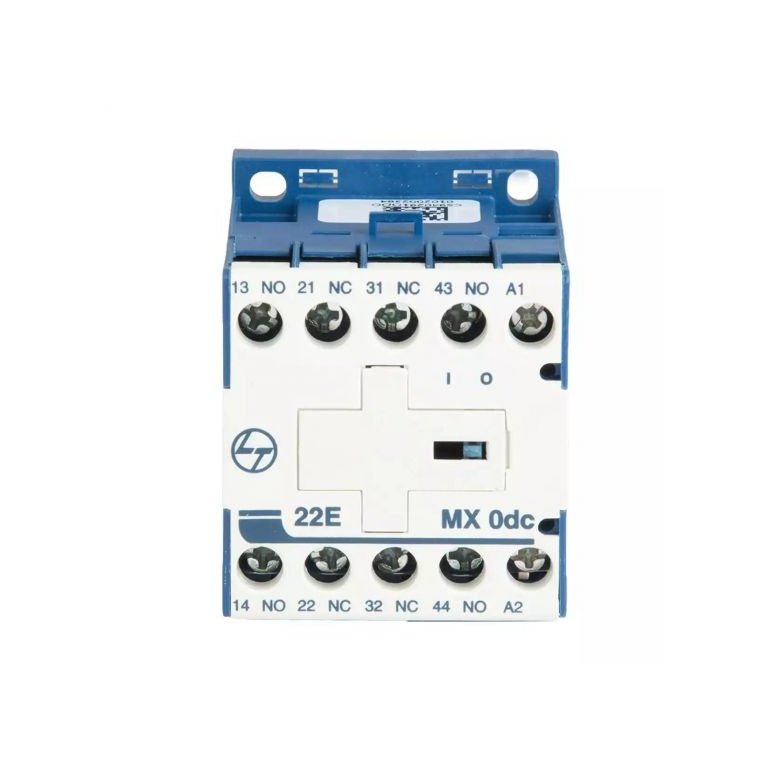 MX0 Mini Control contactor 4A 4P 415V AC 2NO 2NC AC-15 24V DC Coil L T CS940294OOO cs940291ooo mx0 22e dc front