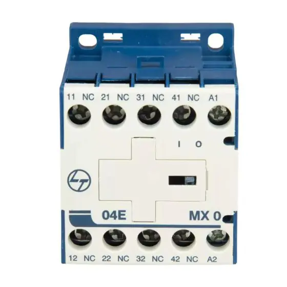 MX0 Mini Control contactor 4A 4P 415V AC 4NC AC-15 110V AC Coil 50 Hz L T CS94042AOOO cs94042booo mx0 04e ac front
